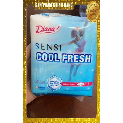 Gói 8 Miếng Băng Vệ Sinh Diana Cool Fresh Siêu Mỏng