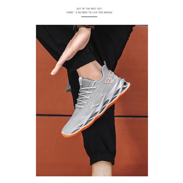 Giày sneaker nam đế xoắn màu ghi DF3 siêu chất