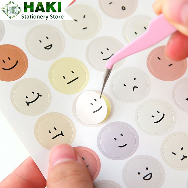 Nhíp gắp sticker màu macaron HAKI, nhíp gắp hình dán hỗ trợ trang trí sổ tay bullet journal