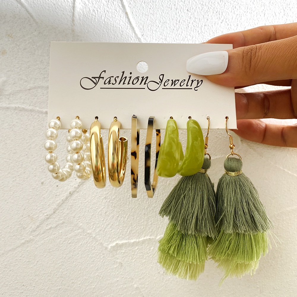 IF ME Bông tai hình bướm bằng nhựa resin phối tua rua thời trang dành cho nữ