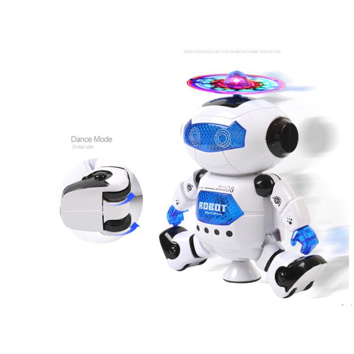 Robot Thông Minh Nhảy MúaTheo NHạc Xoay 360 Độ DANCE ROBOT Dành cho bé từ 18M+