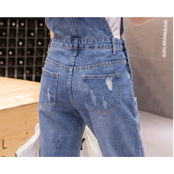 Quần Yếm Jean Nữ ★FREESHIP★ Quần Bò Mài Gối, 5 Túi .Mẫu Đẹp, Cá Tính, Hàng order Quảng Châu Cao Cấp - B42