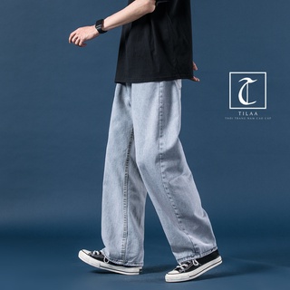 Quần jean Baggy nam chất bò ống rộng đen TILAA FASHION QJ02