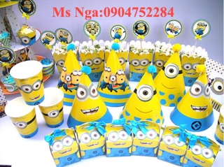 Bộ trang trí sinh nhật Minion vàng