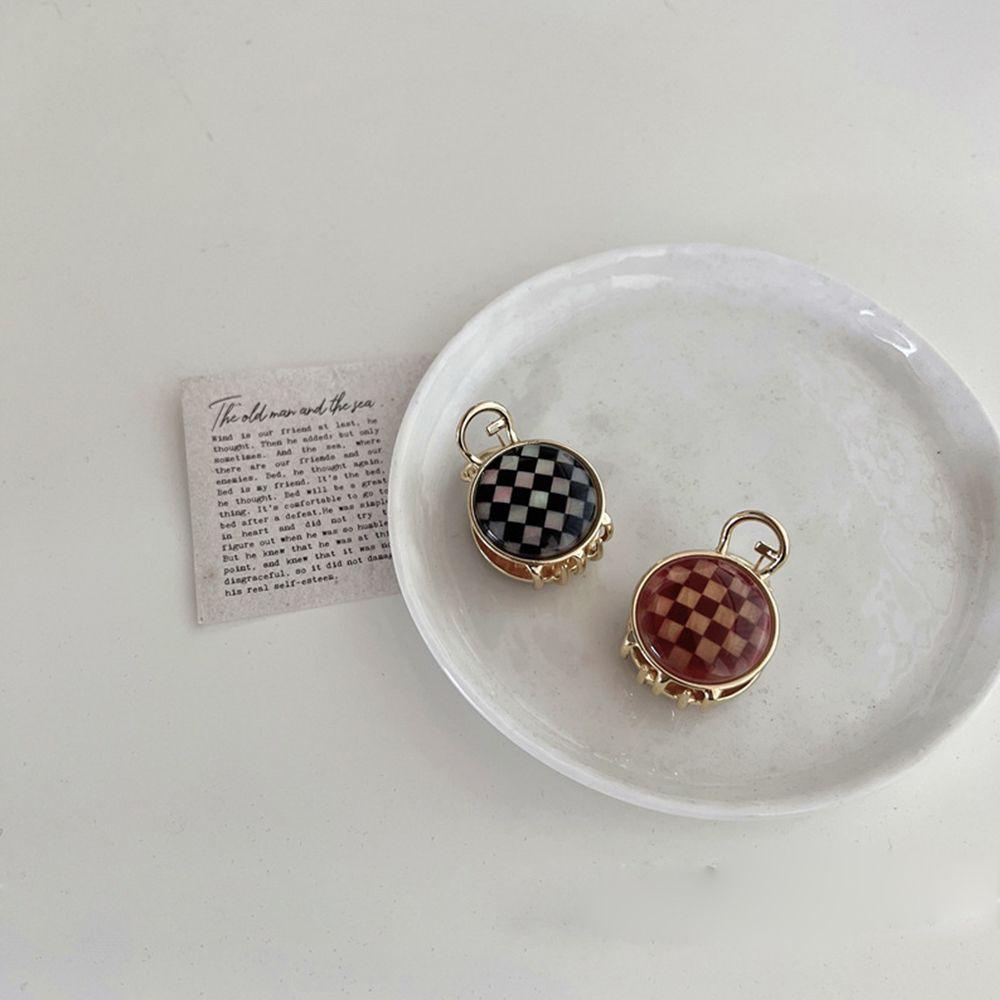 Kẹp Tóc Càng Cua 15H Cỡ Nhỏ Họa Tiết Hình Học / Tròn / Chữ Nhật Phong Cách Hàn Quốc Dễ Thương Thời Trang