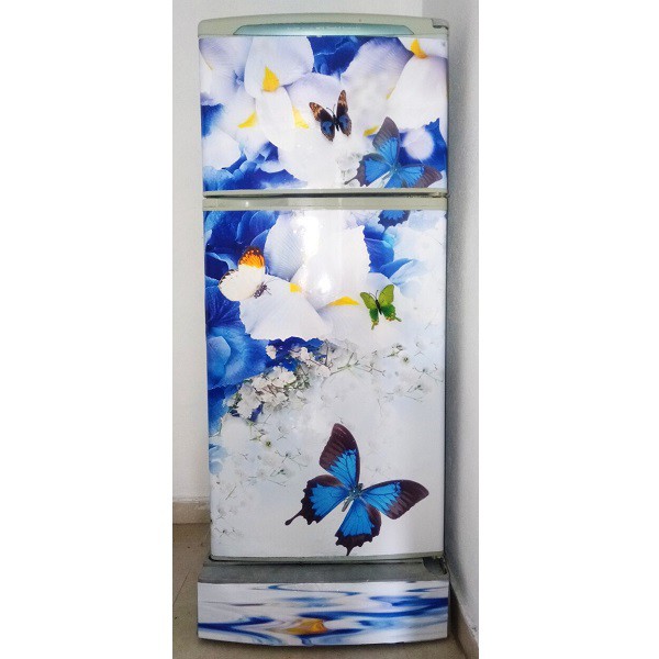 Giấy Decal Dán Tủ Lạnh Phong Thủy HOA BƯỚM XANH T&T