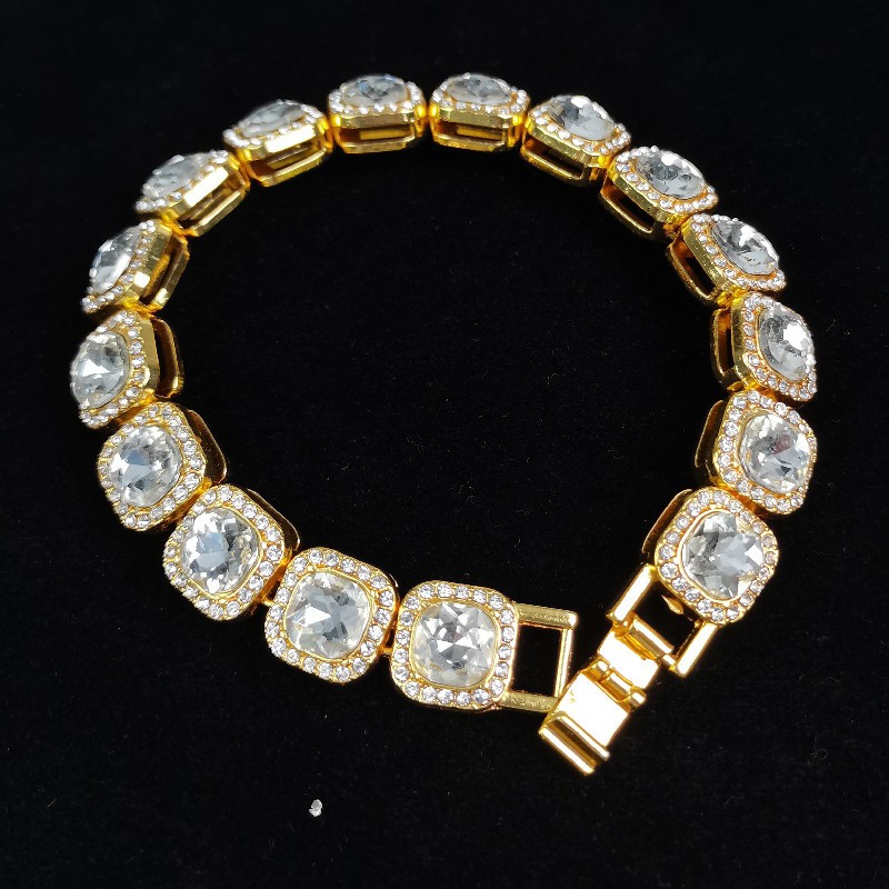 [Hàng sẵn] Vòng Tay Tennis Hiphop Đính Đầy Đá Cz Lấp Lánh - Tennis Diamond Bracelet