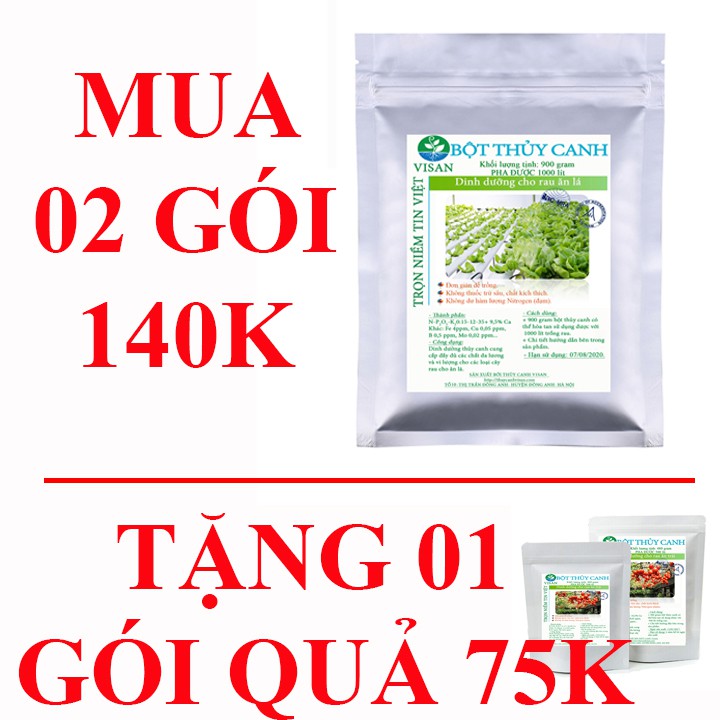 Dung dịch thủy canh mua 02 lá 140K tặng 1 quả 75K