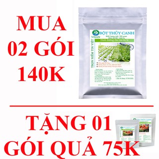 Phân bón thủy canh | Bột thủy canh | Dinh dưỡng thủy canh mua 02 lá 140K tặng 1 quả 75K