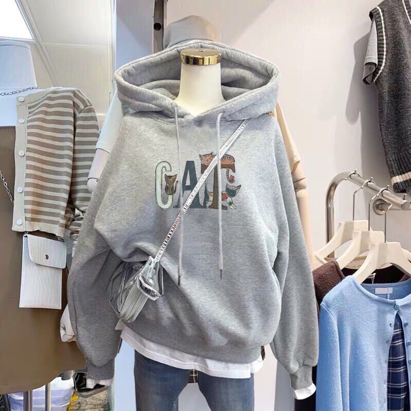 Áo hoodie nam nữ, họa tiết chữ CAT , áo siêu hot, thời trang thu đông