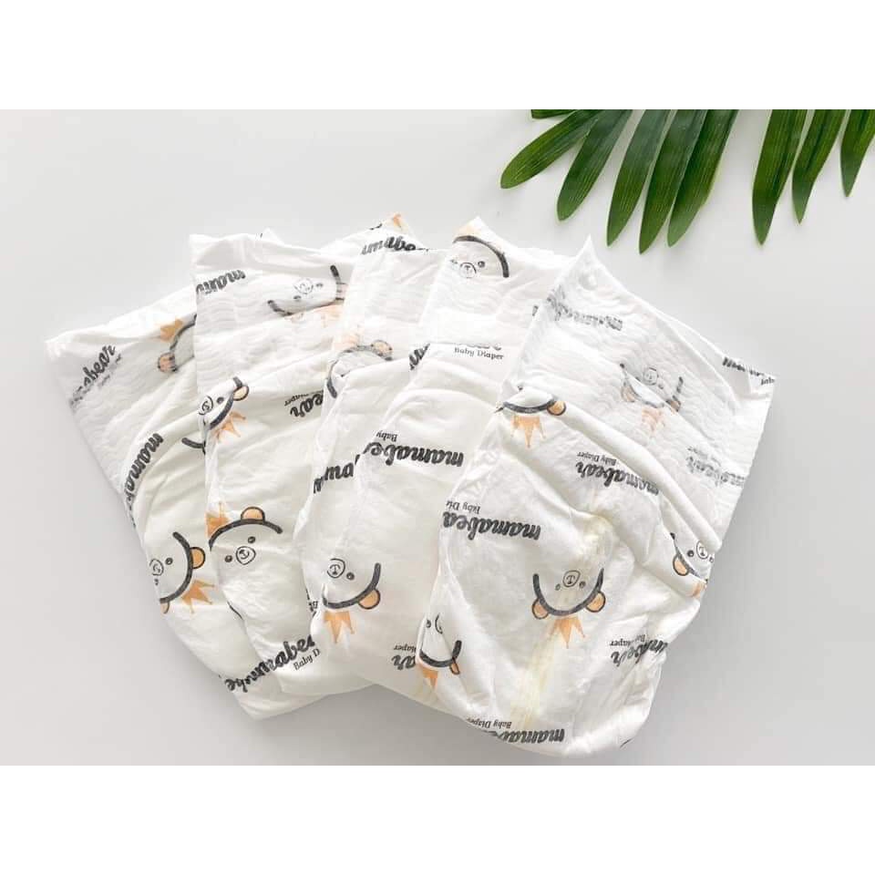 Tã dán bỉm Mamabear bông hữu cơ chống tràn an toàn cho trẻ sơ sinh S/M/50 miếng