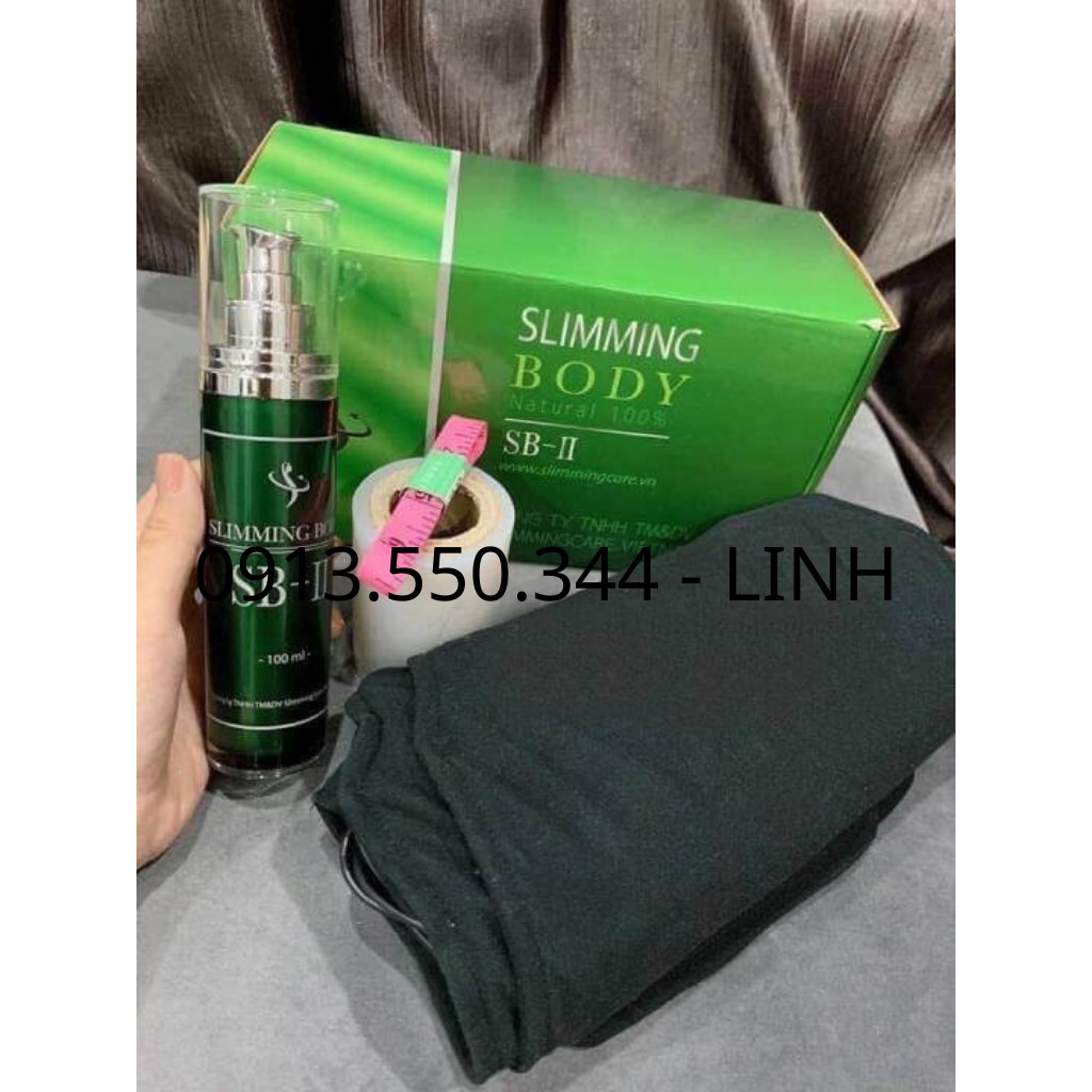 Bộ Đai Quấn Nóng Làm Gọn Cơ Thể Định Hình Eo, Thải Mỡ Slimming Body II -Gồm 4 Món ( Tinh Dầu 120ml)