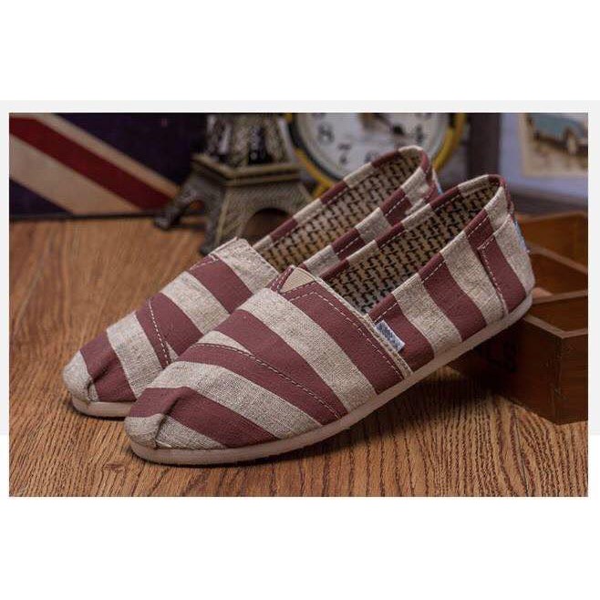 Giày Toms Ngựa Vằn đỏ