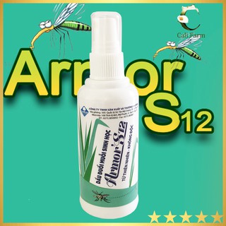 Dầu Đuổi Muỗi sinh học Armor S12 - thiên nhiên, không độc chai 90ml