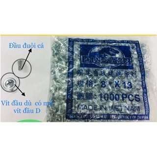 Vít bắn sắt đuôi cá đầu dù song long 1f3 đến 5f