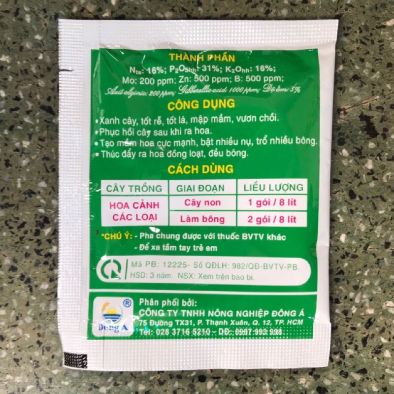 Phân Bón Tạo Mầm Hoa Cực Mạnh Micro Green gói 10gr