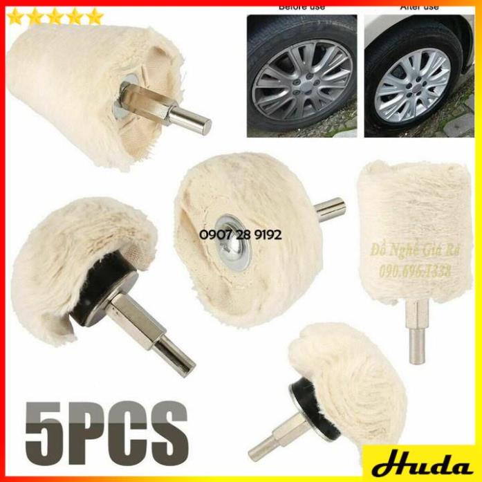 Chổi đánh bóng kim loại ⚡️FREESHIP⚡️ Đầu vải đánh bóng kim loại inox gắn máy khoan