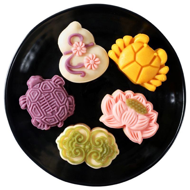Khuôn làm bánh trung thu 2 ngăn 50g tiện dụng