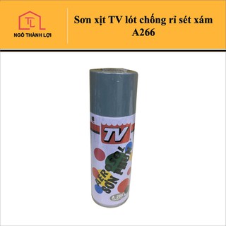 Sơn xịt TV sơn lót chống rỉ sét xám A266, sơn lót nhũ ánh kim bạc A100, phủ bóng trong clear A10