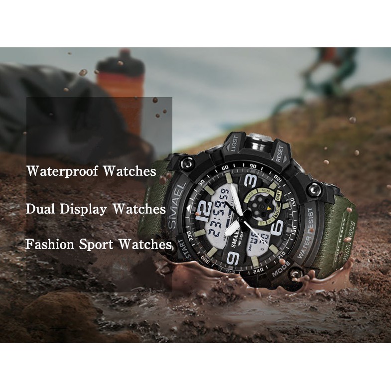 Đồng Hồ Nam Thể Thao SMAEL 1617 Chính Hãng Chống NướcThiết Kế Hầm Hố Dây Cao Su Bền Pin Trâu | BigBuy360 - bigbuy360.vn