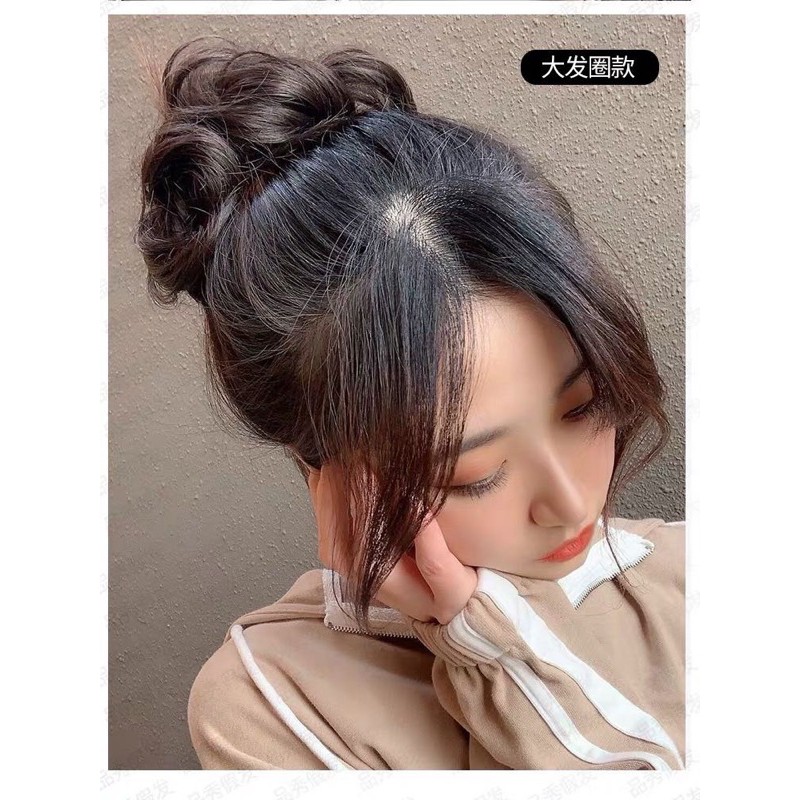 Tóc Giả Búi kẹp Xoăn