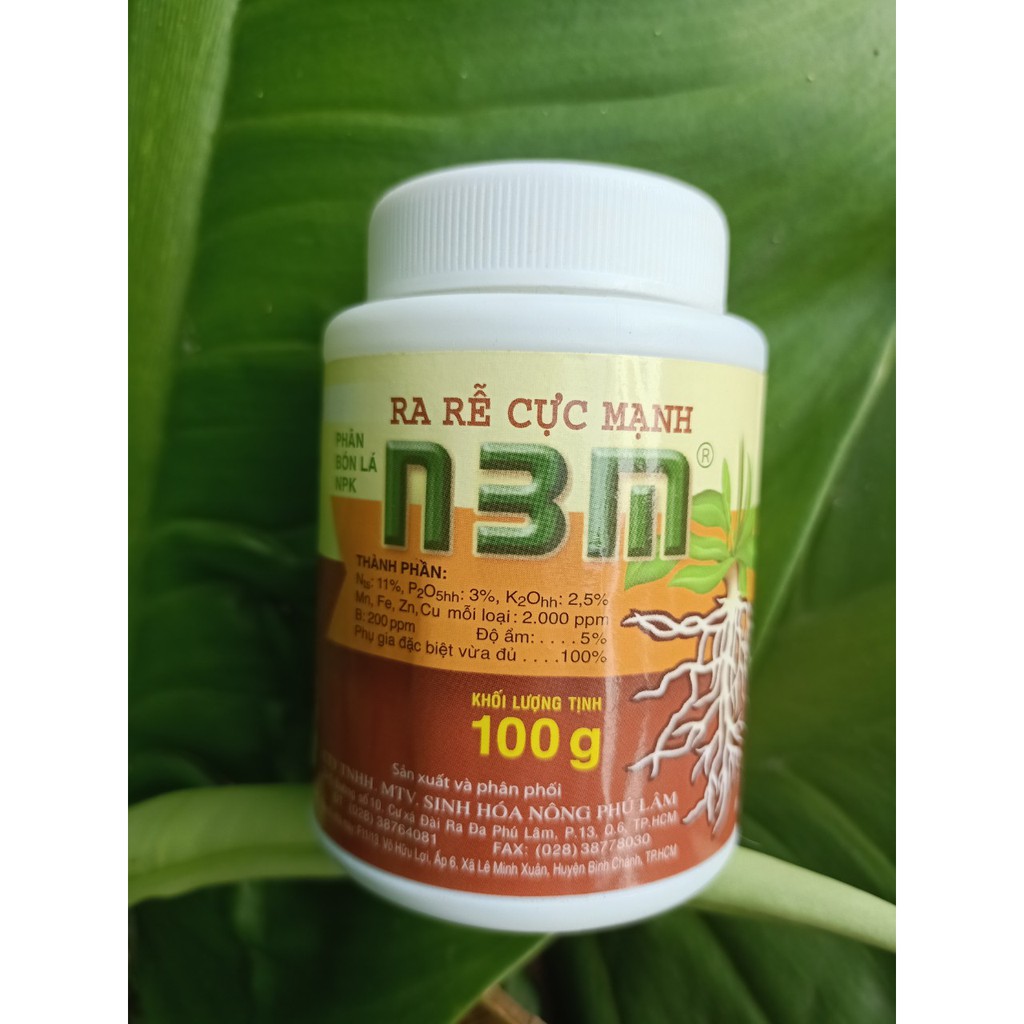 Phân bón lá kích rễ N3M lọ 100g, siêu ra rễ cho cây trồng lọ 100g