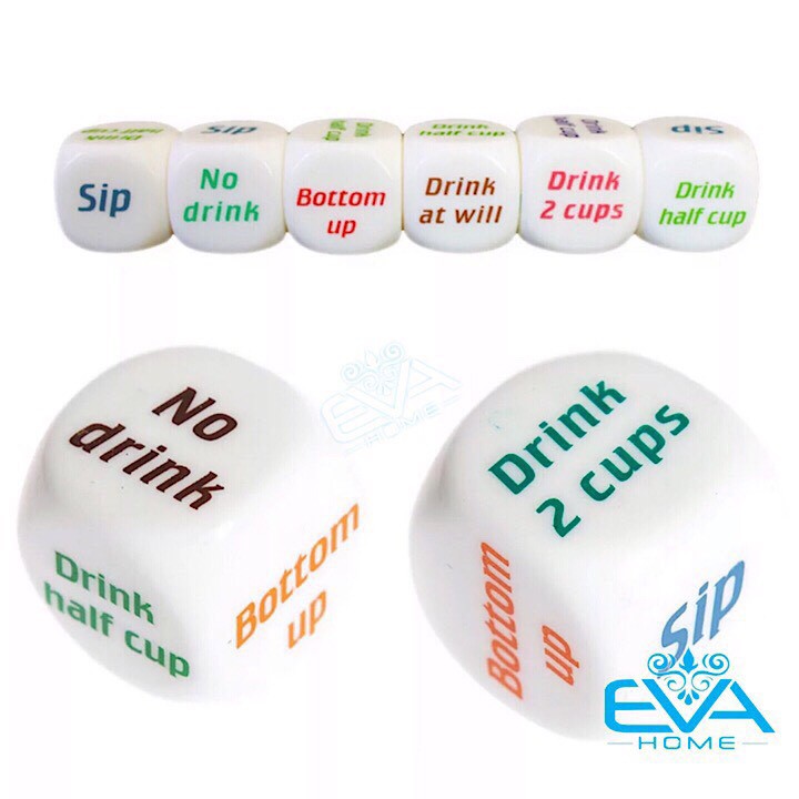 Bộ 2 Viên Xí Ngầu Ăn Nhậu Uống Bia Drinking Game Dice