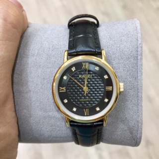 Đồng hồ Halei nữ mặt tròn dây da chống nước