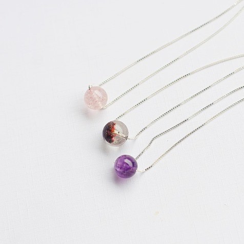 Dây chuyền bạc 925 đá tự nhiên năng lượng tích cực An Gem