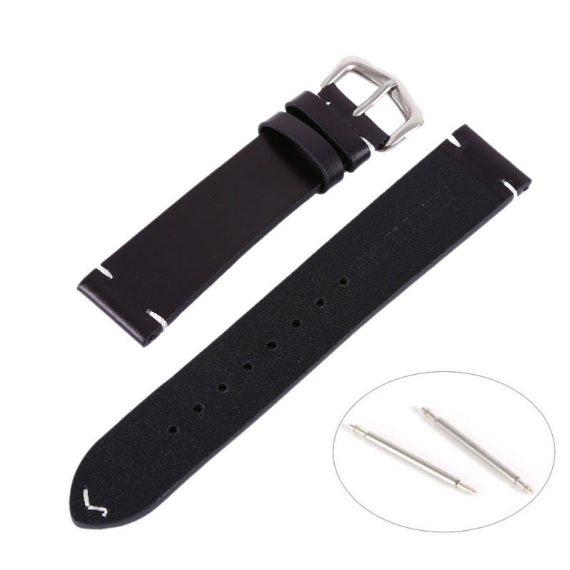 Leather Brown Black Wrist Watch Band Strap Belt Watchbands 18/20/22mm