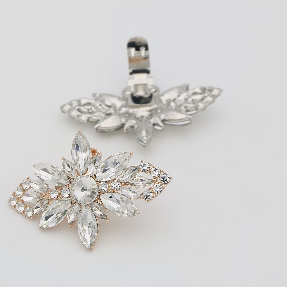 Kẹp đính đá lấp lánh thiết kế sang trọng dùng trang trí giày cao gót cô dâu