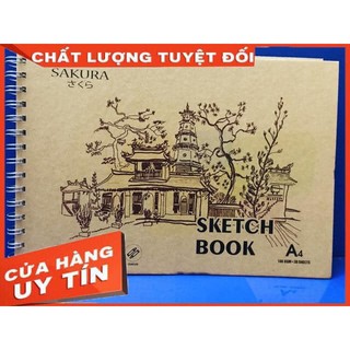 Sổ vẽ màu nước Sakura a3/a4/a5 50 tờ, sketchbook a3 hàng Việt chất lượng cao