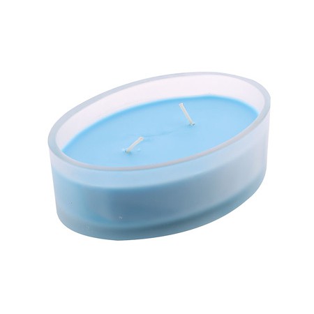 Nến thơm ly Oval 2 tim Miss Candle NQM2325 (Xanh da trời, hương quả việt quất)