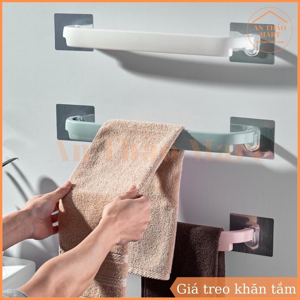 Giá Treo Khăn Tắm Dán Tường, Thanh Dán Tường Treo Đồ Chịu Lực Siêu Chắc