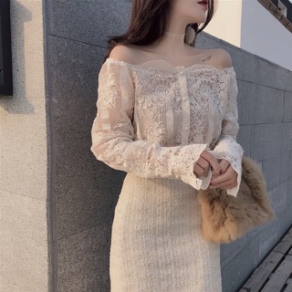 Áo ren trễ vai