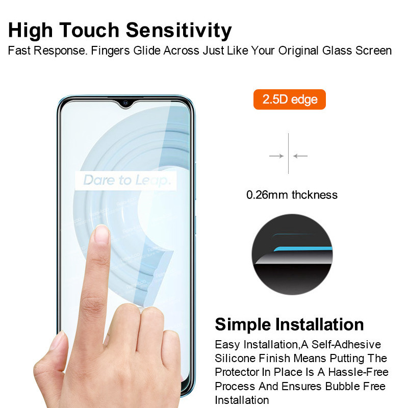 Set 4 Kính Cường Lực Bảo Vệ Màn Hình Cho Oppo Realme C21 Y C21Y Realmi C11 2021 C20 C12 C15 C3 C25 S C17 C 21 11 20 12 25 17 3 15