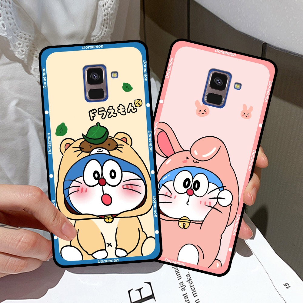 Ốp lưng Samsung A5 2018 / A8 2018 / A8 Plus / A8+ in hình cặp đôi doremon, hổ, khủng long dễ thương