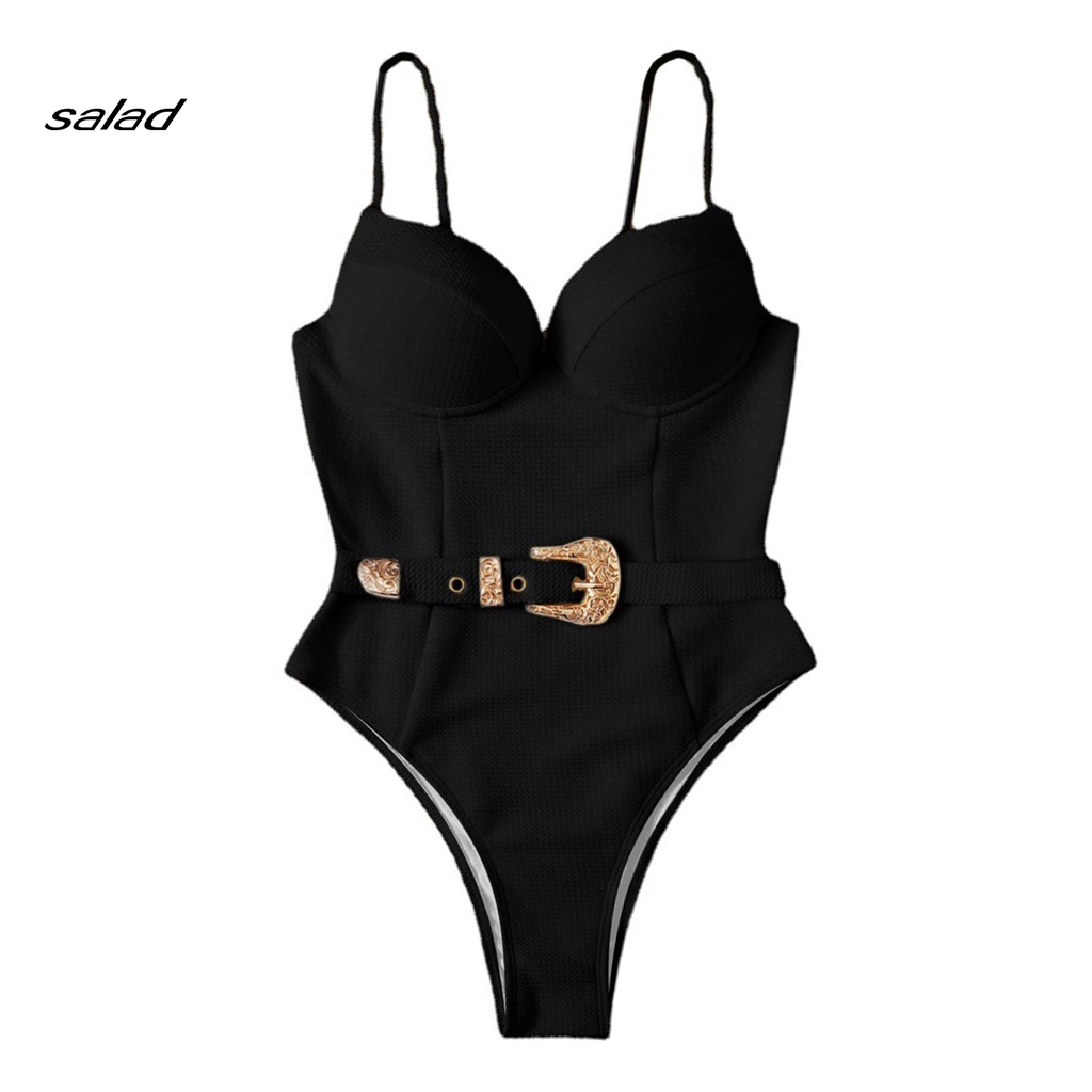 Bộ đồ bơi một mảnh màu trơn có dây đeo chống mài mòn
 | BigBuy360 - bigbuy360.vn