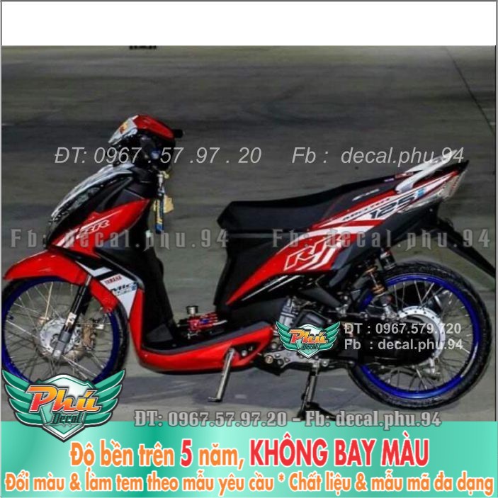 Tem rời Luvias Trắng đỏ đen (X) -1