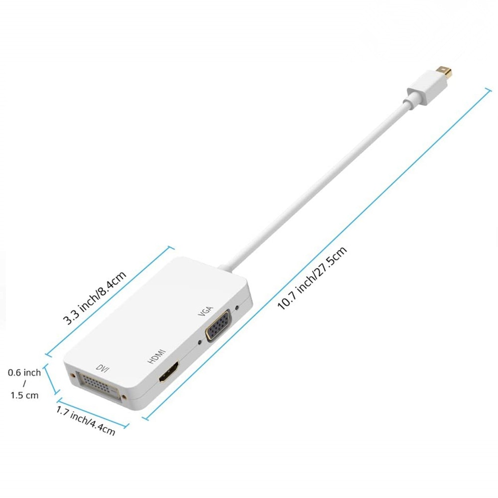 Bộ Chuyển Đổi 2 Cổng Mac Book Pro Surface Mini Surface Sang Vga Hdmi-Compatible 4k Dvi Cho Macbook