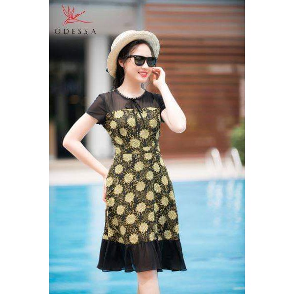 Đầm Odessa hoa, size S
