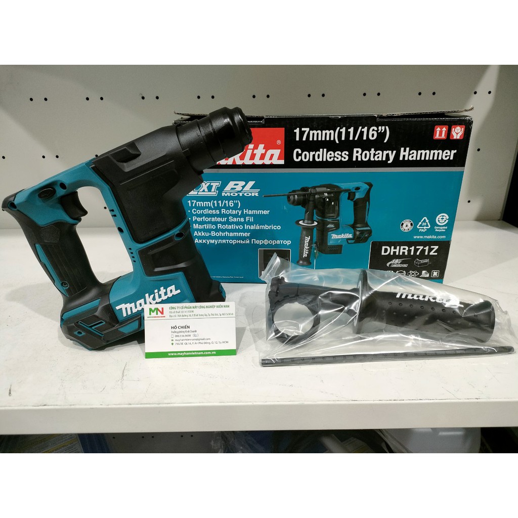 CHÍNH HÃNG - Máy khoan bê tông dùng pin 18V Makita DHR171Z (không pin, sạc)