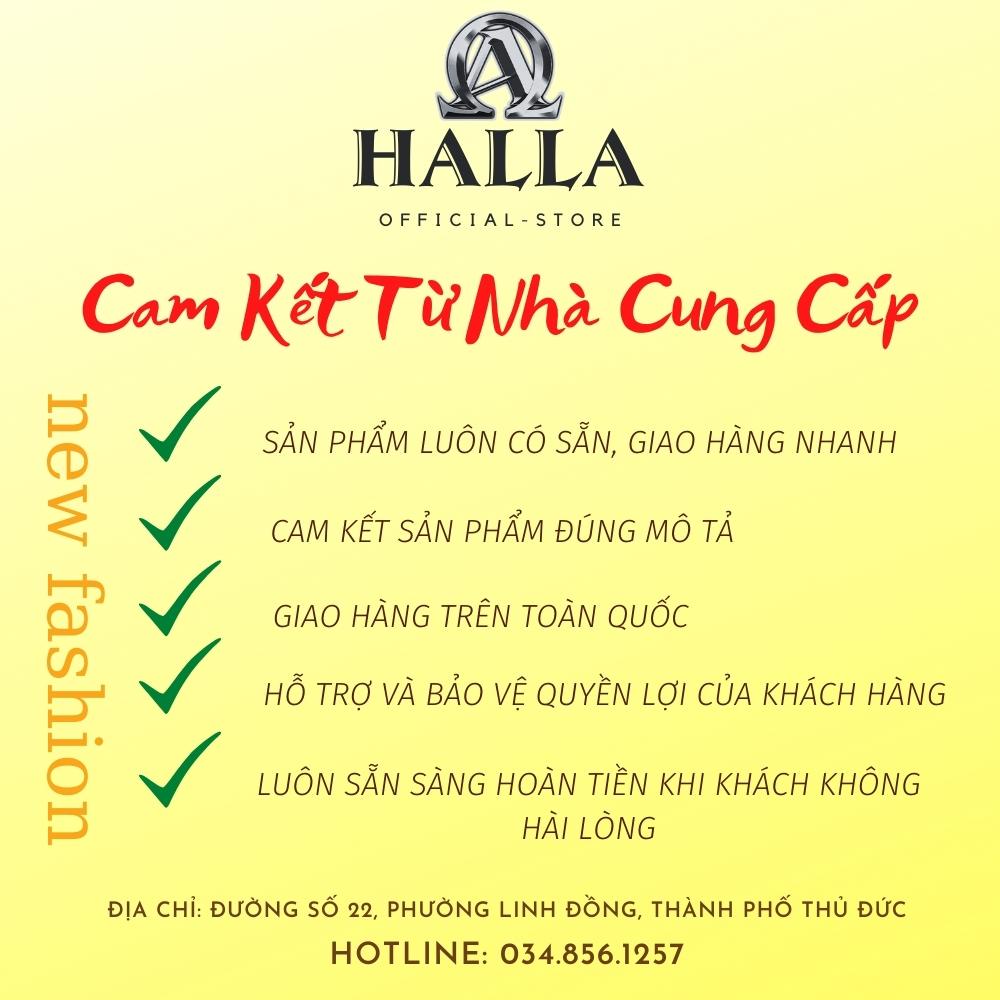 Áo sơ mi nam dài tay họa tiết chấm bi vàng thời trang HALLA áo sơ mi kiểu công sở