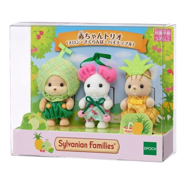 MỚI Đồ Chơi Sylvanian Families Bộ 3 Em Bé Siêu Đáng Yêu Trong Trang Phục Trái Cây Baby Trio Cuties Fruits