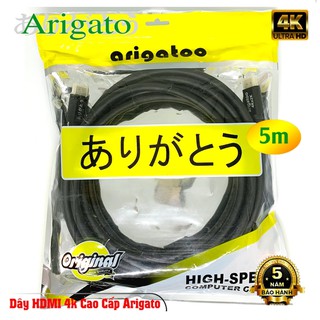 [Mã ELHACE giảm 4% đơn 300K] Dây HDMI 4k, cáp hdmi xịn 2.0 Cao Cấp Arigato 5m