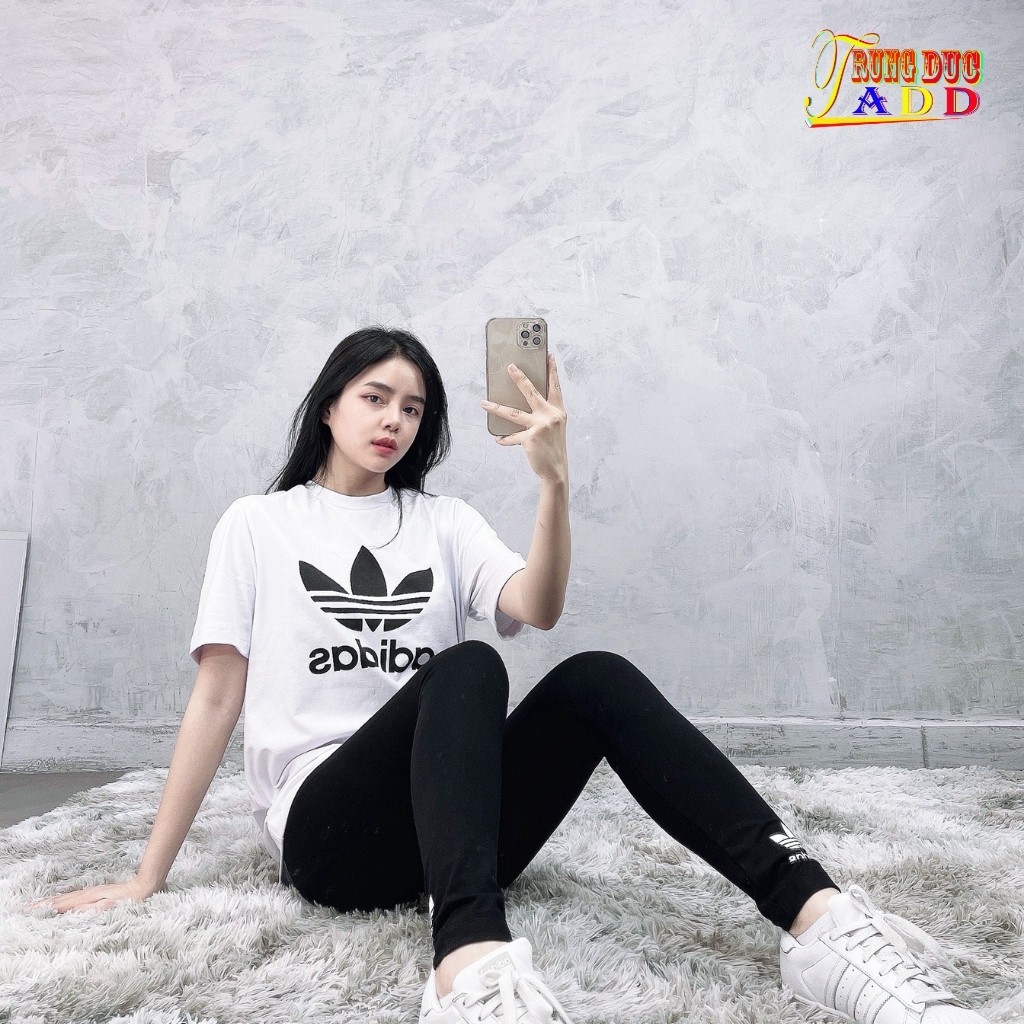 Áo thun adidas trắng nam nữ chất cotton co giãn 4 chiều cực mát full tag code - trungducadidas