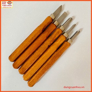 Bộ dụng cụ khắc, đục, tiện gỗ 8in