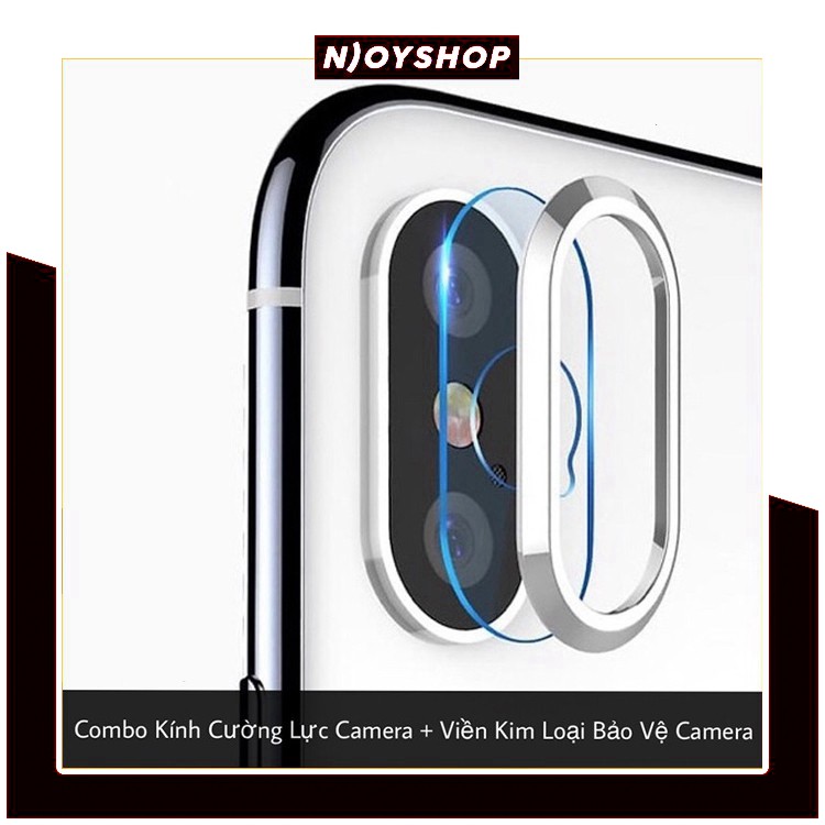 BỘ KÍNH CƯỜNG LỰC CAMERA IPHONE - VIỀN CAMERA IPHONE 11 PRO MAX XS MAX 7 PLUS 8 PLUS