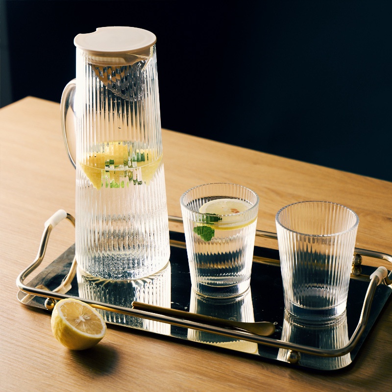 Bình thủy tinh chịu nhiệt vân sọc 1250ml