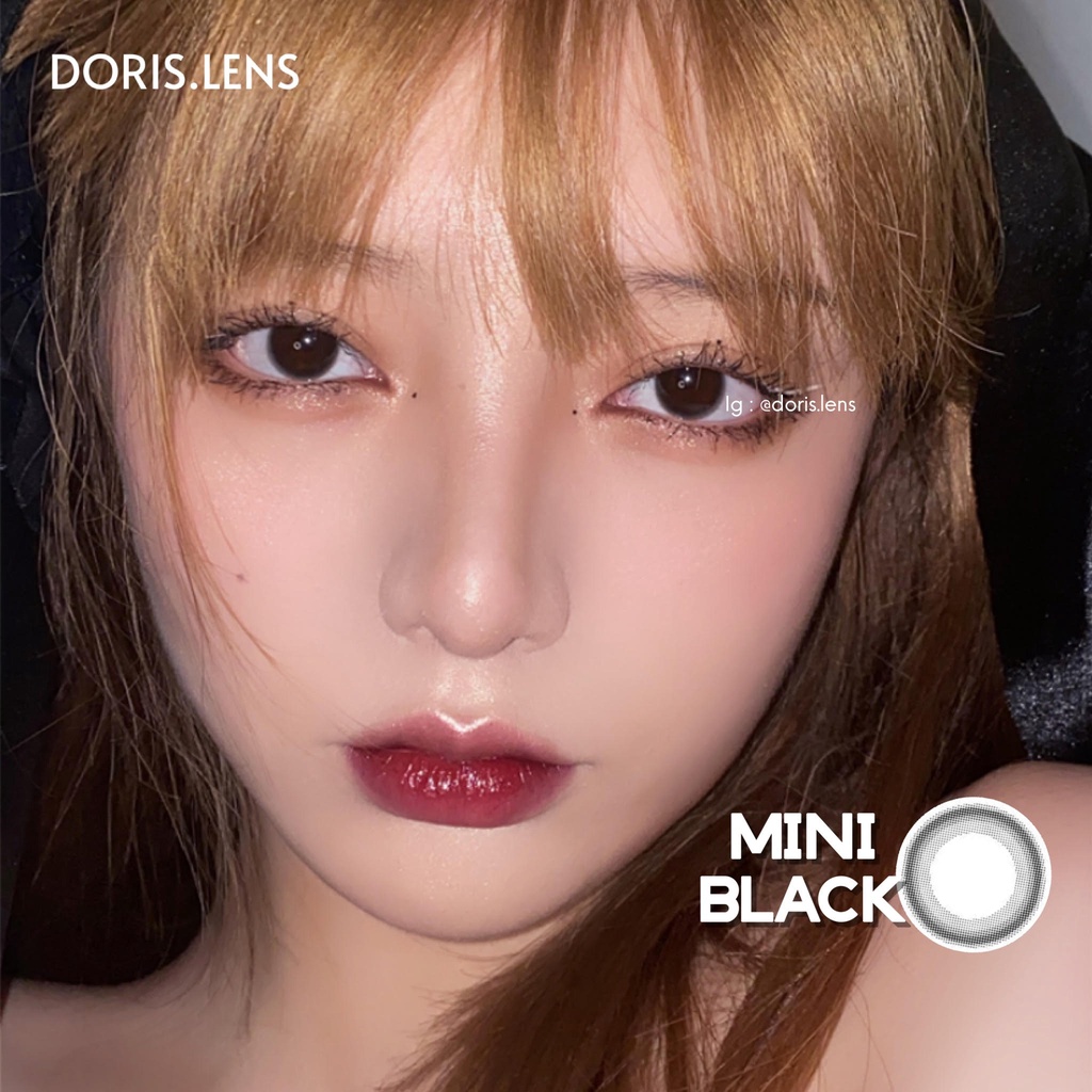 Kính Áp Tròng DORIS.LENS - MINI BLACK ĐEN Giãn Nhẹ 14.0mm Lens Mắt Đen Tự Nhiên 0 Đến 10 Độ Lệch Độ